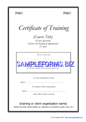 Certificate of Training 1 pdf free